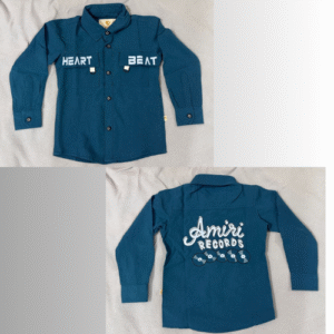 বুলু কালার চায়না ফ্রেব্রিকের একটি শার্ট ও একটি জিন্স প্যান্ট